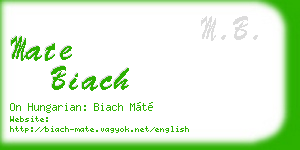 mate biach business card